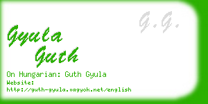 gyula guth business card